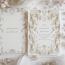 Invitation Mariage cadre d'élégance baroque
