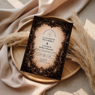 Invitation Mariage Cadre Gothique Baroque