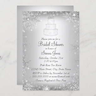 Invitation Mariage   Cake Silver Fête des mariées