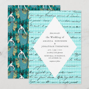 Invitation Mariage calligraphié sur le thème de Paris sarcell