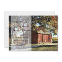 Invitation Mariage campagnard de la grange et des 