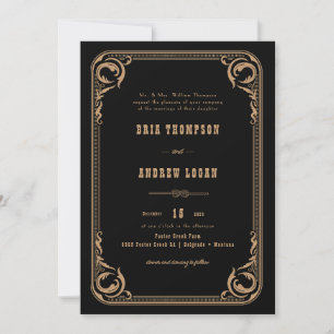 Invitation Mariage campagnard élégant
