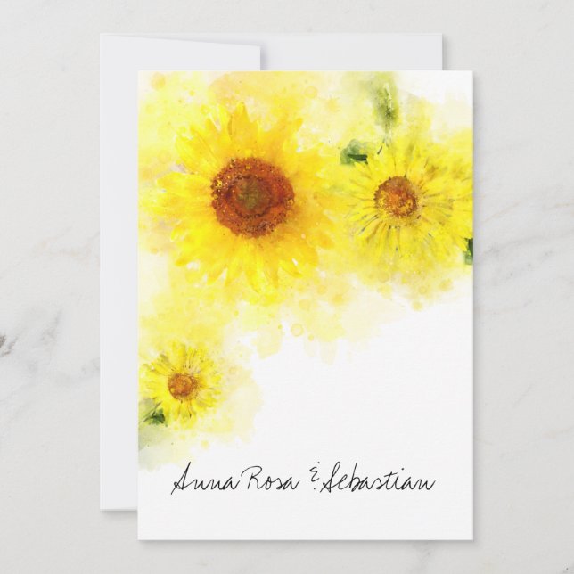 Invitation *~* Mariage campagnard floral rustique de tourneso (Devant)