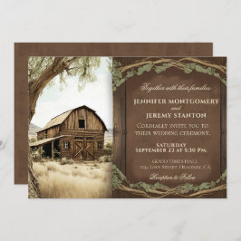 Invitation Mariage campagnard rustique