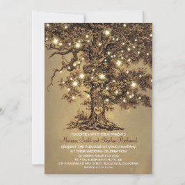 Invitation Mariage campagnard rustique arboré et à chaîne