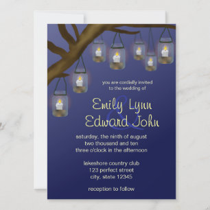 Invitation Mariage Candle Mason Jars