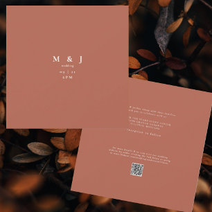 Invitation Mariage Carré Moderne Élégant et Simple à la Canne