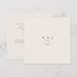 Invitation Mariage Carré moderne simple et élégant