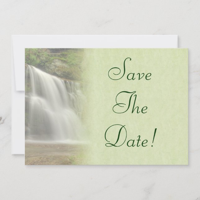 Invitation Mariage Cascade Enregistrer la Date (Devant)