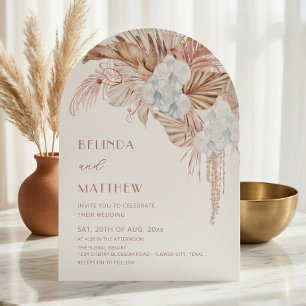 Invitation Mariage Casual Fleurs Aquarelle Bohème