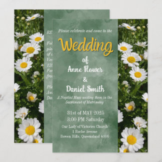 Invitation Mariage catholique de Green Daisy