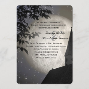 Invitation Mariage catholique de l'église de la Night Moon Co