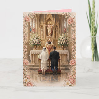 Invitation Mariage catholique de Sainte-Eucharistie militaire