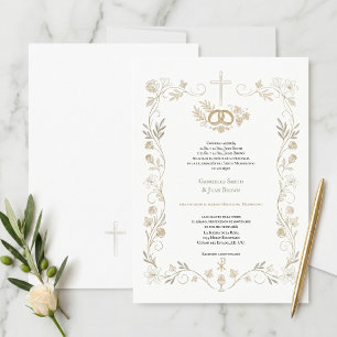 Invitation Mariage Catholique Espagnol Messe Nuptiale