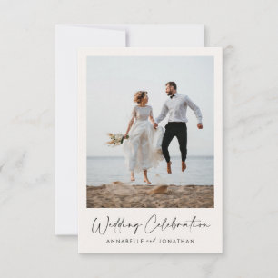 Invitation Mariage célébration photo moderne