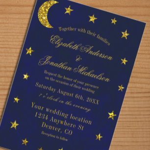 Invitation Mariage céleste du ciel nocturne