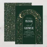 Mariage céleste Emerald Green Night Sky Stars