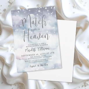 Invitation Mariage Céleste : Fête de Fiançailles