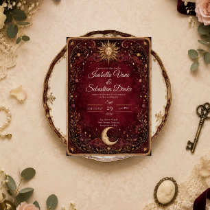 Invitation Mariage céleste gothique lunatique