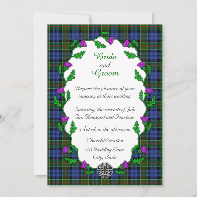 Invitation Mariage celte de Colquhoun (Devant)