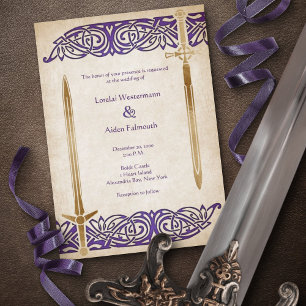 Invitation Mariage celtique des épées