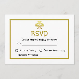 Invitation Mariage celtique Fausse Croix de Nœud Celtique en 