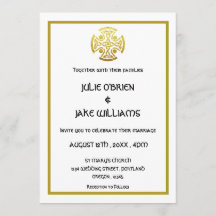 Mariage celtique Faux Gold Celtic Knot Cross