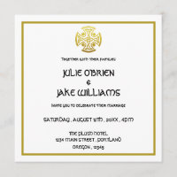 Mariage celtique Faux Gold Celtic Knot Cross