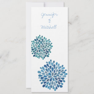 Invitation Mariage Cerulean Blue Flower