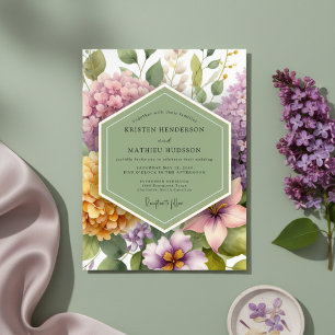 Invitation Mariage Champêtre aux Fleurs de Lavande