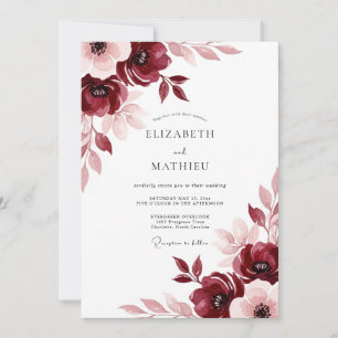 Invitation Mariage Champêtre Bourguignon