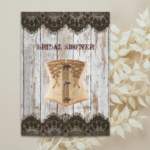 Invitation Mariage champêtre corset steampunk enterrement de
