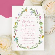Mariage Champêtre de Fleurs Sauvages Fantaisiste