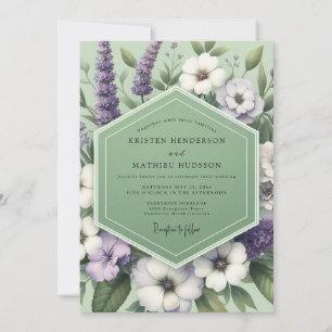 Invitation Mariage Champêtre de Sauge et de Lavande