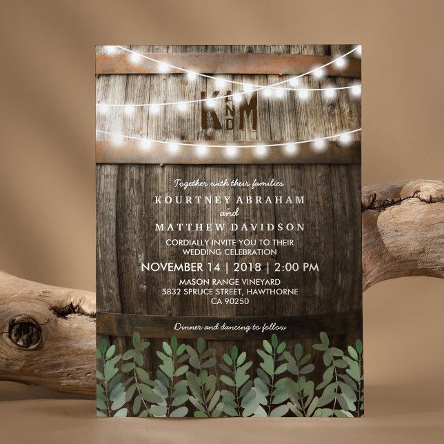 Invitation Mariage champêtre | Feuillage vert (Créateur téléchargé)