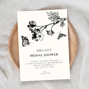 Invitation Mariage champêtre floral rustique vintage