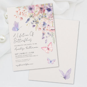 Invitation Mariage Champêtre Papillon Thème Champêtre