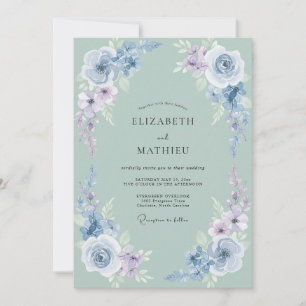 Invitation Mariage champêtre sage et feutré