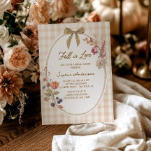 Mariage champêtre : Tombez amoureux Gingham Invit