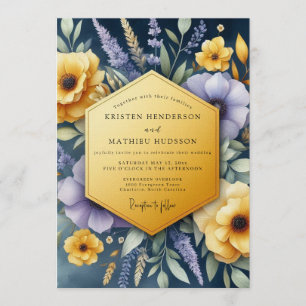 Invitation Mariage Champêtre Vibrant de la Marine