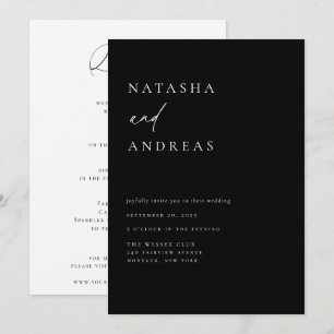 Invitation Mariage chic contemporain