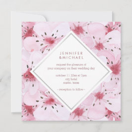 Invitation Mariage chic en fleurs de cerises