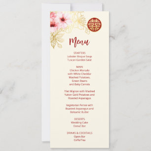 Invitation Mariage chinois en fleurs de cerisier
