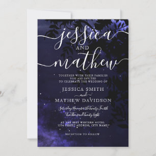 Invitation Mariage ciel céleste étoilé