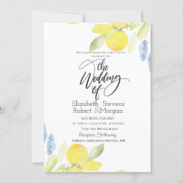 Invitation Mariage citrons aquarelles