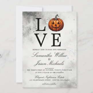 Invitation Mariage Citrouille d'amour