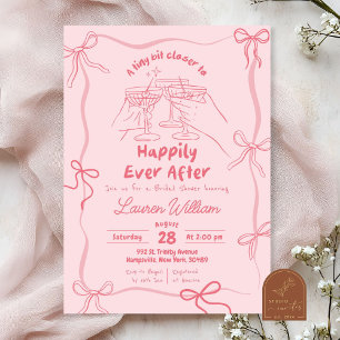 Invitation Mariage civil martini Dessin à la main