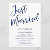 Mariage civil réception seulement, moderne, Navy