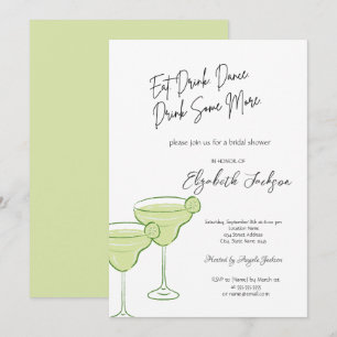 Invitation Mariage civil Watercolor Martini