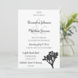Invitation Mariage Classic Joshua Tree Noir & Blanc